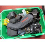 A Tasco Monocular, Zanit EM camera with Helio's 44cm lens, and other cameras:- One Box