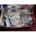 A Mixed Lot of Assorted Plated Ware, including toast racks, trays, table pheasants, nut dish,