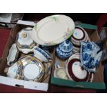 Ducal and Grimwades 'Ming' Dinnerware, Doulton and Masons tureens, cheese dish, etc:- Two Boxes