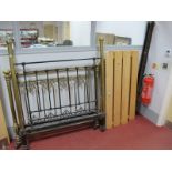 XIX Century Brass and Cast Iron Bedstead, approximately 54cms wide.