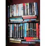 Ian Rankin, Ruth Rendell, John Le Carre, Kathy Reichs and other hardbook crime novels:- two Boxes