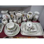 Portmerion 'Botanic Garden' Pedestal Cake Stand, bowls, flan dish, oil and vinegar bottles, vases,