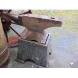 A Cast Iron Anvil and Stand. (2)
