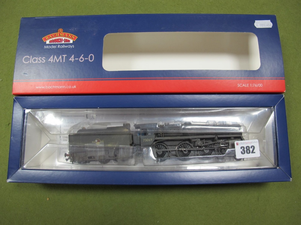 A Boxed Bachman Branch Line "OO" Gauge #31-115, outline steam class 4MT 4-6-0 locomotive 75027 BR2