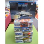 Five Boxed Tamiya 1:48th Scale Plastic Aircraft Kits, #61040 North American P-51D Mustang 8th AF