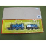 A Boxed Tri-Ang Hornby "OO" Gauge #R553/4, outline steam Caledonian 4-2-2 locomotive and six wheel