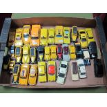 A Quantity of Unboxed Modern Diecast Taxis, predominately yellow cabs, British, European and