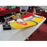 A Radio Controlled Overwing Type Scale Model Aircraft, fitted with an O.S LA 40 glow engine, and O.S
