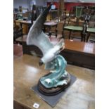 Italian Model of Seabird, by Giuseppi Armani, on oval base, 49.5cms high (back legs replaced).