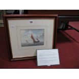 Alan Whitehead (Born Isle of Sheppey 1952) Shipping in Choppy Seas watercolour, 14.5 x 19.5cms.