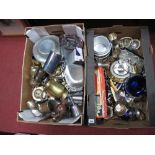 Quantity of Silver Plate, copper, brassware etc:- Two Boxes