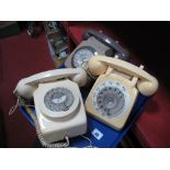 Two Circa 1960's/70's GPO Telephone, (in cream and two tone) and a wall hanging example 741/ 5PK/