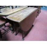 Mid XVIII Century Mahogany Pad Foot Table, with an oval top, moulded edge, on octagonal legs, pad