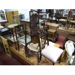 A Circa 1900 Mahogany Bedroom Chair, three further early XX Century bedroom chairs, bentwood and