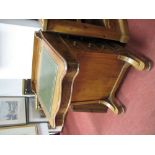 A Mid XIX Century Walnut Davenport, with three-quarter gallery, sloping top and fitted interior,