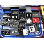 A Mixed Lot of Assorted Modern Gent's Cufflinks, including Courvoisier, racing cars, dice, cards,