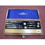 Stanley of London; A Late XIX Century/Early XX Century Mahogany and Brass Cased Set of Precision