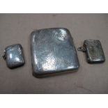 Silver Cigarette Case and Two Vesta Cases.