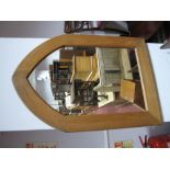 Pine Arched Frame Wall Mirror.