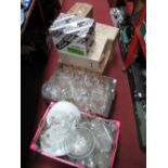 A Quantity of Lead Crystal and Etched and Pressed Glassware, including cocktail glasses, dinnerware,