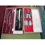 Bennett & Heron Four Piece Stag Handled Carving Set, Ashberry buffalo horn and McPherson three piece