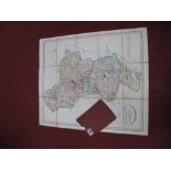 AFTER JOHN CARY, A New Map of Derbyshire, Divided into Hundreds..., hand coloured engraved map,