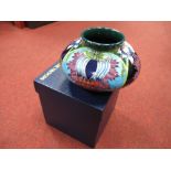 Moorcroft Pottery Squat Bulbous Vase, in the 'Saadian' pattern, 11cms tall, approximately 17cms