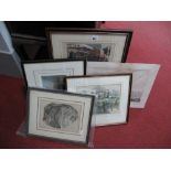 Five Sheffield Interest Prints, to include 'St Paul's Church', 'The Royal Visit', 'From Crookes', '