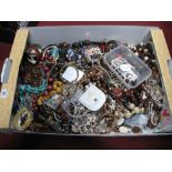 A Mixed Lot of Assorted Costume Jewellery, including beads, bangles, panel bracelet, pearl bracelet,