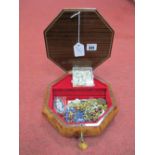 Rosary Beads, pendants, etc. Contained in an Italian musical jewellery box.