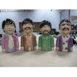 A Set of Four Peggy Davies Busts of the Beatles (Yellow Submarine), prototype by Margaret
