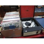 A Circa 1960's Fidelity Portable Record Player, and a quantity of LP's including Decca Ed1 S x L.