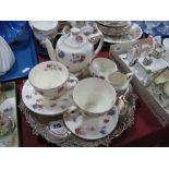 Royal Doulton "Trixy" Pattern Breakfast Set, impressed No.41035, together with a XIX Century