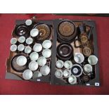 A Quantity of Denby 'Abrabesque' Tea and Coffee Wares, tea plates, side plates, coffee pot, jugs,