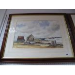 Edward Billin (Sheffield Artist) Cley Next The Sea Mill, North Norfolk, watercolour, 35.5 x 53cms