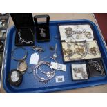 Assorted Costume Jewellery, including chains, brooches, bangles, XIX Century cameo brooch (damaged),