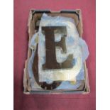 Eight Large Vintage Shop Sign Letters, (spells B.E.E. S.O.U.N.D.)