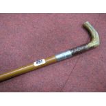 XIX Century Sword Stick, with nickel mount, blade length 72cms, overall 87cms.