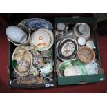 Dinnerwares, Broadhurst 'Petula' and Britons teawares, planter, glasses etc:- Two Boxes