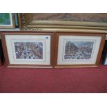 Two George Cunningham Colour Prints, including 'Coles Corner'. (2)