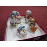 Beswick Beatrix Potter Figures - Timmy Tiptoes, Goody Tiptoes, Old Mr Brown, Jemima Puddleduck and