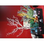 Hors D'Oeuvres, Le Jardin posies, artificial flowers :- One Box and White Display Tree Ornament.