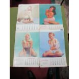 Four "Risque" 1960's Period Glamour Model Calendars by "Reeve", (1964, 1965, 1966 and 1967) (