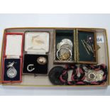 Two Silver and Other Medals, brooches etc.