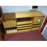 Ulferts Masur Birch Sideboard, having perspex drinks bar and three short drawers.