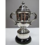 A Hallmarked Silver Twin Handled Lidded Trophy Cup, "Company of The Year Award", "John