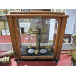 Set of Oertling Balance Scales, model 101, in glazed display case, together with bakelite cased W&