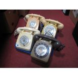 Four Circa 1960's/70's GPO Telephones, in cream and two tone (4):- One Tray