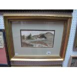 D.J.Beattie Rural Dwelling, watercolour signed and dated 1904 lower right, modern gilt frame.