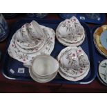 Royal Standard 'Fancy Free' Tea Ware, of twenty-one pieces.